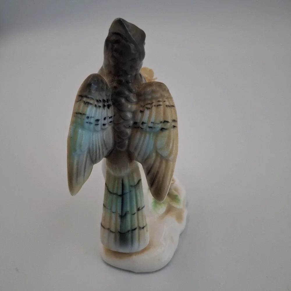Vintage Ardalt Bird Blue Jay on Branch Porcelain Figurine‎ Japan Delicate #6868